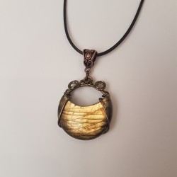 Pendentif Lune Labradorite ci nature