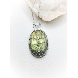 Pendentif en Labradorite - Arbre de vie : Eclat, force et protection - ci nature