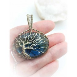 Pendentif en Labradorite - Arbre de vie : Protection et positivité - Ci nature