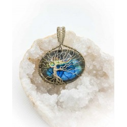 Pendentif en Labradorite - Arbre de vie : Protection et positivité - Ci nature