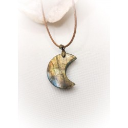 Pendentif en Labradorite - Lune : protection et positivité - Ci nature